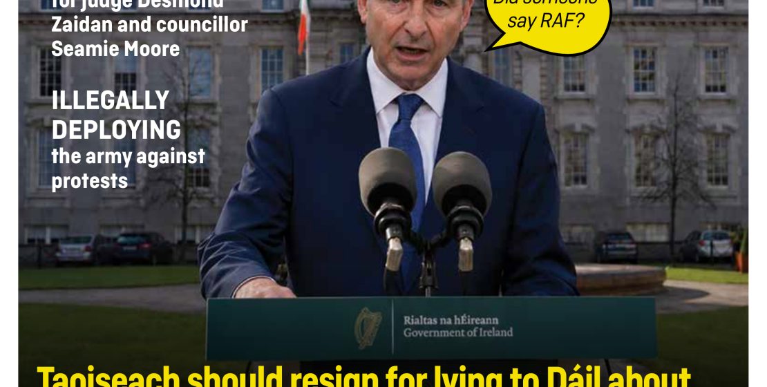 Village July-August Issue 88 cover — Micheál Martin and RAF