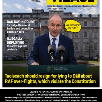 Village July-August Issue 88 cover — Micheál Martin and RAF